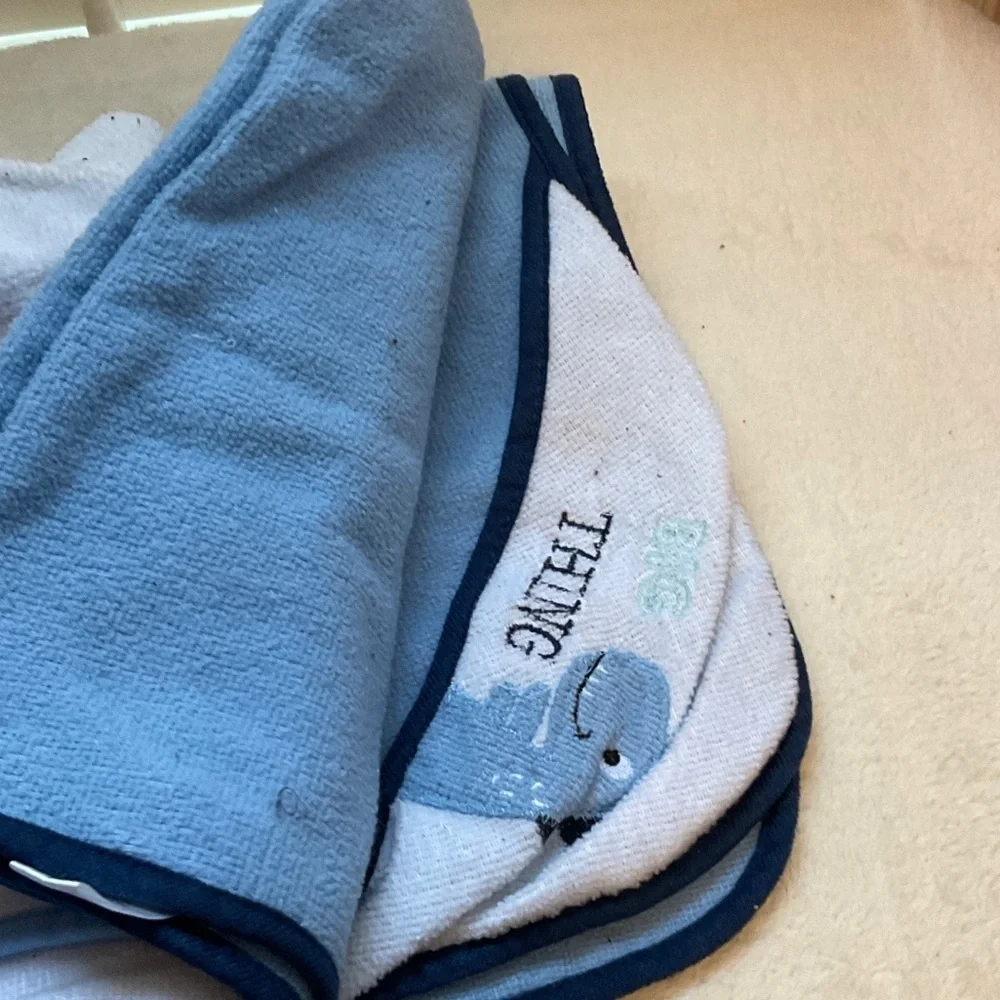 Blue and White Kids Towel Set